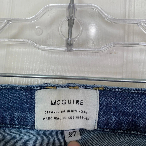 MCGUIRE DENIM Newton Split Hem Ankle Skinny Jeans Size 27P Revolve High Rise - Picture 5 of 9